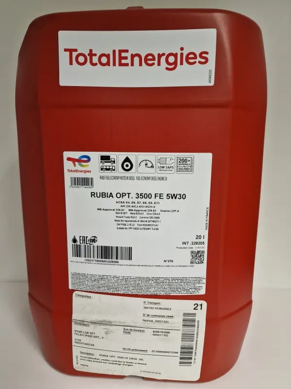 TOTAL RUBIA OPTIMA 3500 FE (ex.9900 FE)   5W30 20L