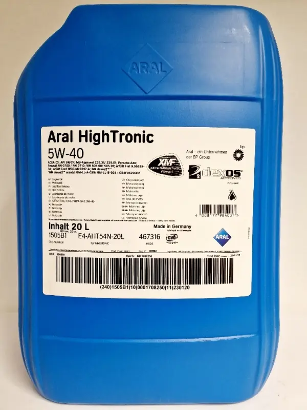 ARAL HIGH TRONIC (C3/ GM dexos2 -VW50501 -MB22951)   5W40 20L
