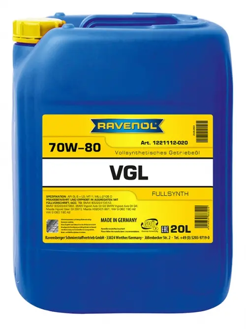 RAVENOL VGL 70W80  20L
