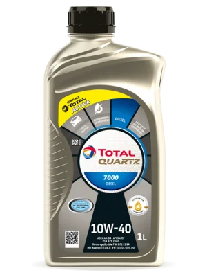 TOTAL QUARTZ 7000 DIESEL   (12x1) 10W40 1L